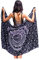Schwarzer Strandtuch Xxl Mit Fringe Hochwertiger Rayon Groß Strand Pareo Sarong Damen Wickeltuch Wickelrock Strandrock Tapisserie Wickeltuch Bikini Cover Up Tragen Über Badeanzügen