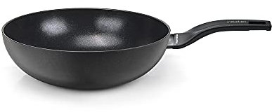 Moneta Nova Wok, Alluminio, Nero, 30 cm