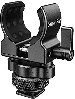 SMALLRIG Mikrofon Mount, Shotgun Mikrofonständer mit Cold Shoe Adapter - BSM2352