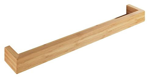 WENKO Wandregal Bambusa, hochwertige Bilderleiste aus Bambus inklusive Befestigungsmaterial, praktische Ablage für Badutensilien oder Dekoration, nachhaltiges Badaccessoire, 60 x 9 x 5 cm, Natur