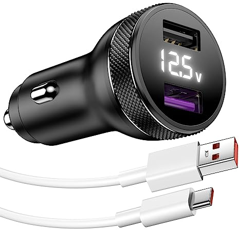 ASKUBSKU Cargador Coche USB y Cable USB C para Xiaomi 17T 15T 14T 13 12 5G