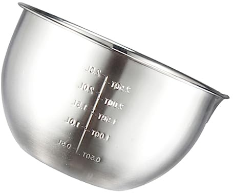 Didiseaon Ciotola Da Cucina in Acciaio Con Scala Graduata Versatile Per Impasti Insalate e Uova Per Casa e Ristorante