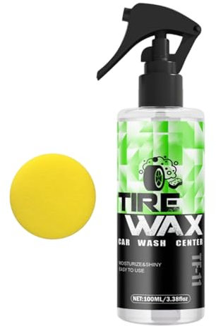 Tire Shine Spray - de Roue, revêtement Brillant | Vêtements de pneus de 100 ML pour Finition Noire Profonde, Restaurateur de Garniture de Voiture Durable, Mousse de Brillance pour Les détails au