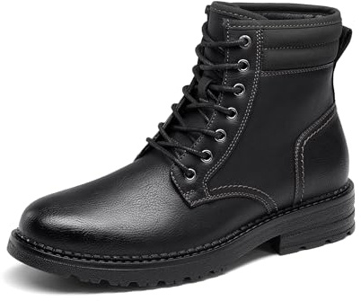 Bruno Marc Men's Dress Oxford Fashion and Comfort Ankle Lace Up Boots,Size 9.5,All Black,BMUMAB2513