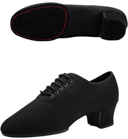 Leichtrit Zapatos De Baile Salsa Hombre,Zapatos Baile Hombre Tango,Zapatos CláSicos De Baile Latino Moderno para Hombre,Zapatos De Baile Latino Hombre con Cordones,Suaves,CóModo,para Baile