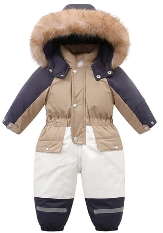 Générique Combinaisons de Ski Fille, Combinaisons de Ski d'hiver pour Enfant Tenue Fille Manteaux GarçOn Pantalons et Doudoune à Capuche pour Enfants Ensembles de Neige Enfant 4-5 Ans