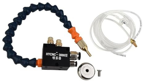 Gettimore Atomized Cooling Lubricant Spray for CNC Lathe Milling Machine, 1.5m PU Pipe, 300mm Cooling Tube