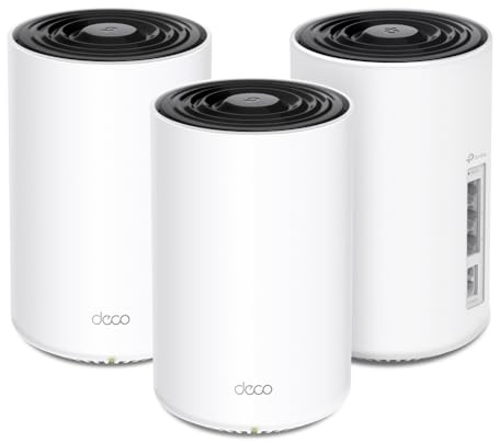 TP-Link Mesh Wifi WLAN Deco PX10 Powerline, Wi-Fi6 Dual-Band AX1500+ AV1000,3 Porte Gigabit, Portata Fino a 530m², Ideale per Ambienti di Grandi Dimensioni e Pareti Spesse, Gestita dall’IA, WPA3，3Pz