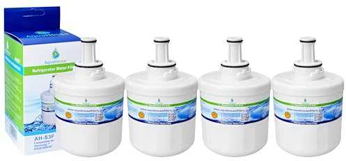 4x AquaHouse AH-S3F Wasserfilter kompatibel für Samsung Kühlschrank DA29-00003F, HAFIN1/EXP, DA97-06317A-B, DA29-00003A, DA29-00003B