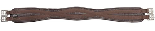 ANTI-CHAFE CONTOUR GIRTH HORSE TACK SADDLE STRAP [BROWN] [42]