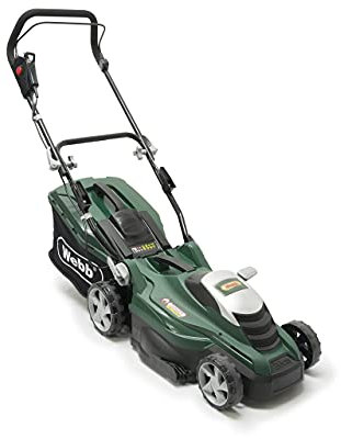 Webb Classic WEER36 Electric Rotary Lawnmower with 5 Cutting Heights, 36cm Cutting Width and 45L Collection Bag - 3 Year Guarantee