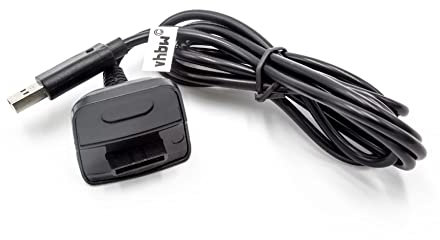vhbw USB-Ladekabel kompatibel mit Microsoft Xbox 360 Spielekonsole - Kabel, 1,4 m Schwarz