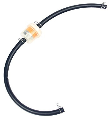 TS Trade 6mm Gas Kraftstofffilter Benzin Rohr Schlauch + Clip Mini Moto Roller Quads Dirt Bike