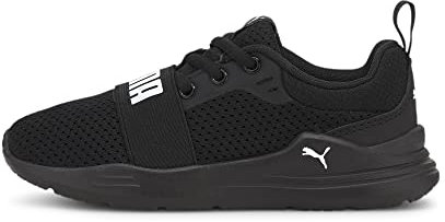 PUMA Wired Run Ps Sneaker, Black White, 33 EU