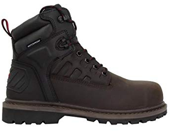 Hoggs of Fife Hercules Safety Lace-up Boots Crazy Horse Brown - Full grain leather, with bellows tongue, Goodyear Welted Construction
