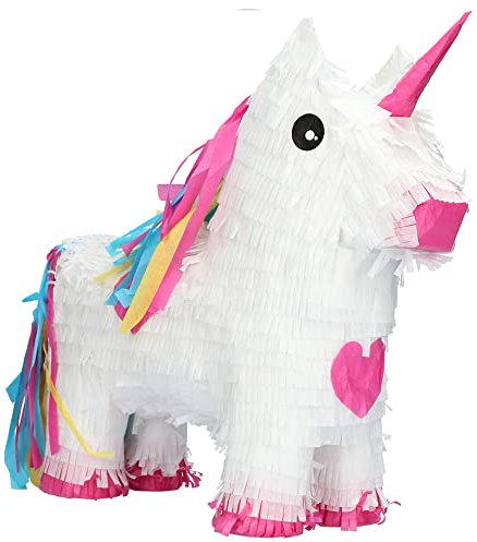 Folat 65834 Pinata Unicorn Rainbow Bday, White
