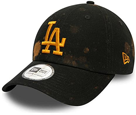 New Era - MLB Los Angeles Dodgers Wash Canvas Casual Classic 9Twenty Strapback Cap - Schwarz Farbe Schwarz, Größe One Size