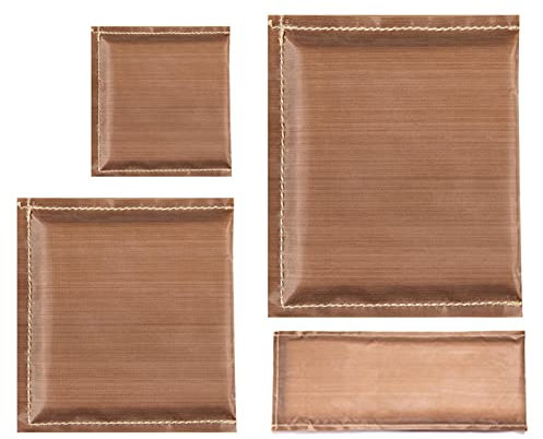 POHOVE 4 Stück Wärme Presskissen Transferkissen Kissen aus Teflon Bügeldecke Wärme Pad Teflon-Heißpresskissen hitzebeständig für Wärmepresse, Digitale Übertragung(braun)
