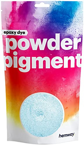 Hemway Epoxy Dye Powder Pigment Metallic Arctic Blue Powder 50g | Mica Pigment for Resin, Epoxy, Polyurethane Paint, Jewellery & Resin Floors, Colour Enhancement
