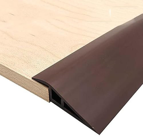 NILZA Tira De Umbral Perfil PVC 8-15mm, Perfil De Transición De Suelo Tira De Transición De Laminado, Autoadhesiva Perfil De Unión para Umbral/Baldosas (Color : Coffee, Size : W70mm/L200cm)