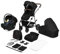 LIONELO Amber Kinderwagen 3 in 1 Kombikinderwagen Set sportlicher Sitz fester Babywanne Autositz Tasche Moskitonetz Regenschutz XXL-Dach mit Sonnenschutz
