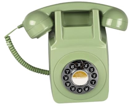 Ronyme Teléfono Fijo Retro de Montaje en Pared, teléfono con Cable, teléfono Antiguo para cumpleaños, Comedor, Hotel, Bar, inauguración de la, Verde