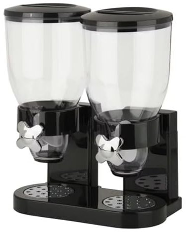 Boddceto Dispensador de Cereales Multifuncional, Contenedor de Almacenamiento de Doble Control para la Organización de la Cocina, de Almacenamiento de Alimentos para el Hogar