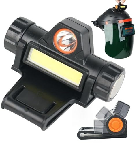 Luce del casco per saldatura Doppia illuminazione a doppia luce di saldatura rotabile con morsetto leggera magnetica USB Strong Fun a supporto per il casco Funcia al