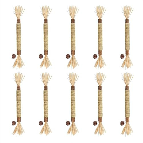 Purriq Natural Silvervine Dental Sticks, 100% Natural Silvervine Sticks, Cat Chew Toy for Teeth Cleaning, Edible Matatabi Kitty Chew Sticks, Catnip Cat Toys for Indoor Cats