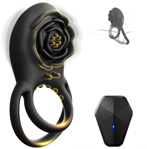 Sex Toys Anello Vibrante per Lei e Lui Sexytoysys Uomo Sexytoysys Coppia 8 Modalità Vibratore con Telecomando Stimolatore per Clitoride Anello Vibrante per Lui Anello per Pene da Uomo (Nero)