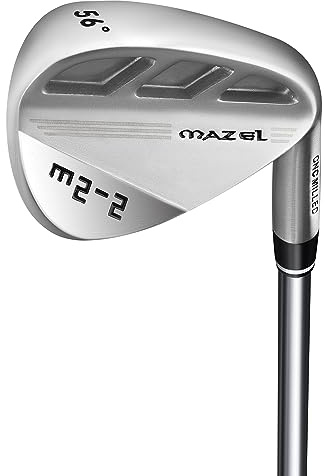 MAZEL M2-2 Golf Wedges 52 56 60 Stainless Steel Men's Golf Sand Wedge Set with Wider Sole for Golf Beginner (Silver, 56, Degrees)