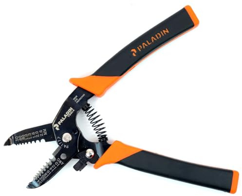 Paladin Tools PA1117 Wire Stripper Tool and Wire Cutter 10-24 AWG | Professional Grade Heavy Duty Wire Stripping Tool