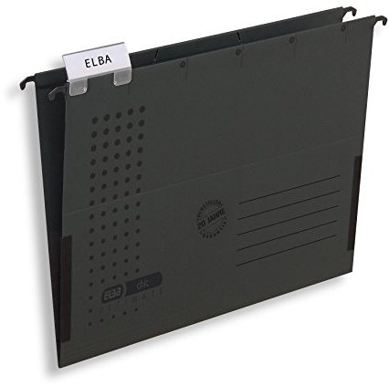 Elba Hängetasche Chic, 5er Pack, DIN A4, Karton, anthrazit, 100560175, 5 Stück