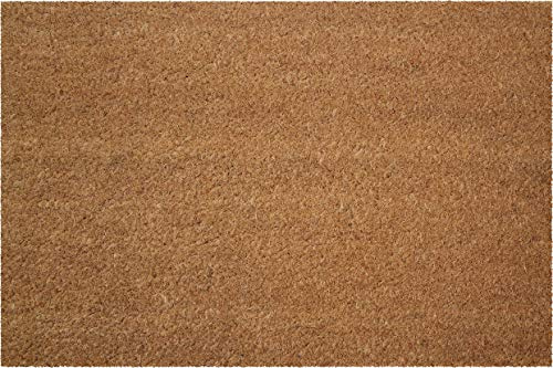 ID Mat 609015P - Felpudo Natural Simple, Fibra de Coco y PVC, Color Beige, 90 x 60 x 1,5 cm