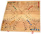Tock Tock Knobelholz Brettspiel Large für 4 Spieler Gesellschaftsspiel mit Spielkarten für Einzel Spieler oder Teams spannendes Klappspiel aus Holz