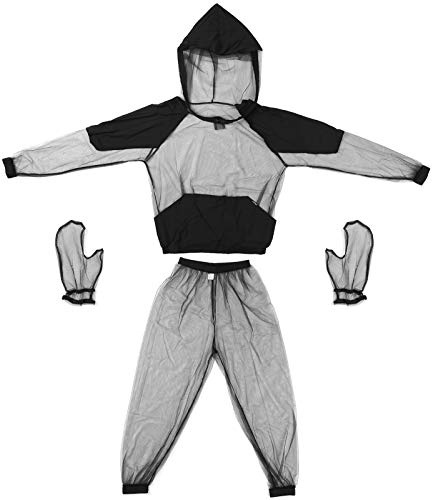 Lixada Moskito Anzug- Insektenjacke Mesh-Kapuzenanzüge Männer Frauen Ultrafeine Mesh-Insektenschutz-Mückenschutzkleidung für das Angeln im Freien Wandern Camping Gartenarbeit Landwirtschaft Jagd