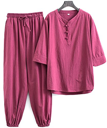 Damen Tai Chi Anzug Baumwolle Leinen Kampfsport Anzug Yoga Anzug chinesische traditionelle Kleidung Tang Anzug Hanfu Zen Meditationsanzug für Kung Fu