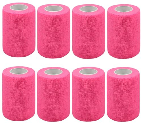 QiGui 8 vendajes autoadhesivos, 7,5 cm x 4,5 m, material de vendaje para caballos, perros y personas, vendaje autoadhesivo y elástico, vendaje de fijación autoadhesivo