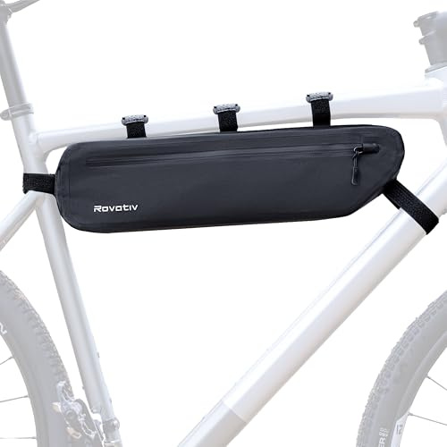 Rovativ® Bikepacking Rahmentasche [38 cm] 100% wasserdicht - Fahrradtasche für Gravelbike und Ultracycling [2,9 l]