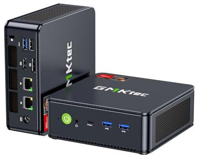 GMKtec M6 Gaming PC Mini AMD Ryzen 5 6600H (Max 4.5GHz) Windows 11 Pro dual NIC LAN 2.5G DDR5 SSD Slot/WiFi 6E, USB3.2, USB-C, BT5.2, DP, HDMI, dual Fan