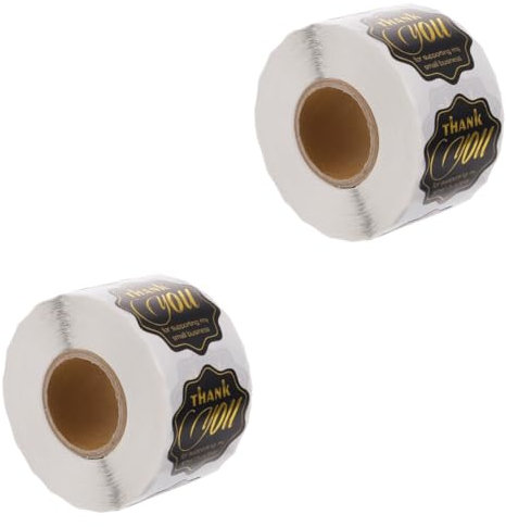 STOBOK 1000stücke Geburtstag Danke Aufkleber Selbstklebende Etiketten Für Partys Geschenkverpackungen Und Deko Vintage Design Für Einladungen Und Grußkarten