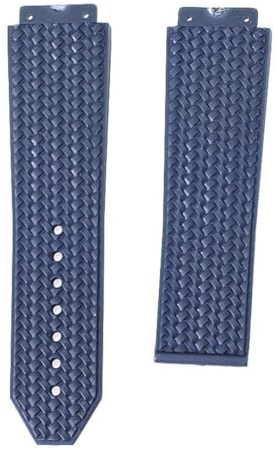 ROUREOX 26mm Geflochtenes Silikon Armband Wasserdicht Blau Uhrenersatz für hu-blot Classic Fusion