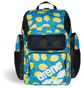 Arena Mochila One Go para nadadores, atletas, deportes, gimnasio, multideporte, mochila de día, equipo de entrenamiento, bolsa de natación para hombres y mujeres, 45 litros, Arena Lemons
