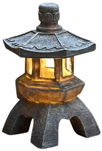 Retro solar-Pagodenlaterne - Handgefertigtes Kunsthandwerksobjekt för Außenbereiche, Nachhaltige Solarlampa, Stilvolles Lichtacre, elegant dekoration för Hof, terrass, villa |