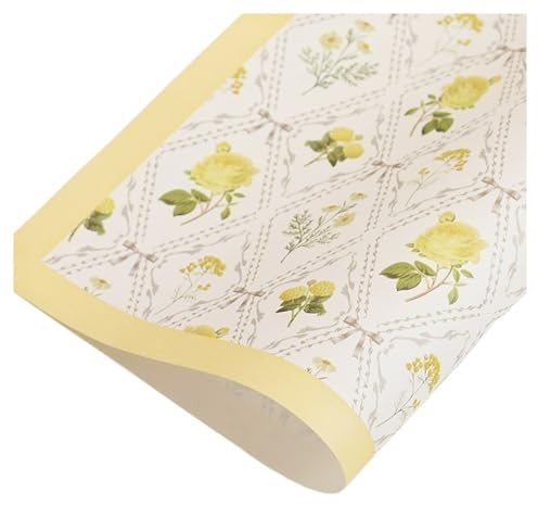 Blomsterpapper, Presentpappersark Flerfärgade paket med 10 st(Yellow)