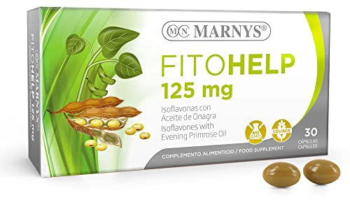 Marnys Fitohelp Isoflavonas de Soja y Aceite de Onagra, Para los cambios y molestias en el ciclo menstrual en mujeres adultas, Bienestar Femenino, 30 Cápsulas