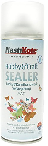 Plasti-Kote PKC4003hobby and Craft Sealer Aerosol Can, Clear, 6.8 x 6.8 x 20 cm