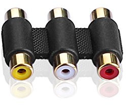 Sienoc Adapter AV Audio Video Verbinder 3 Cinch RCA Buchse Kupplung Chinch Female to Female F/F 3-RCA AV Cable Joiner Coupler Component Audio Video Adapter
