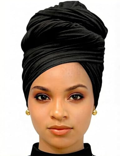 Women Jersey Headwrap Turban Hijab Headscarf Beach Sarong Scarf Party Shawl Wrap