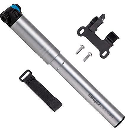 GIYO Mini-Fahrradpumpe | passend für Presta & Schrader | 120 PSI Fahrradpumpe mit Messgerät | für Straße & MTB | drehbarer Schlauch – hergestellt in Taiwan (GP-871D)